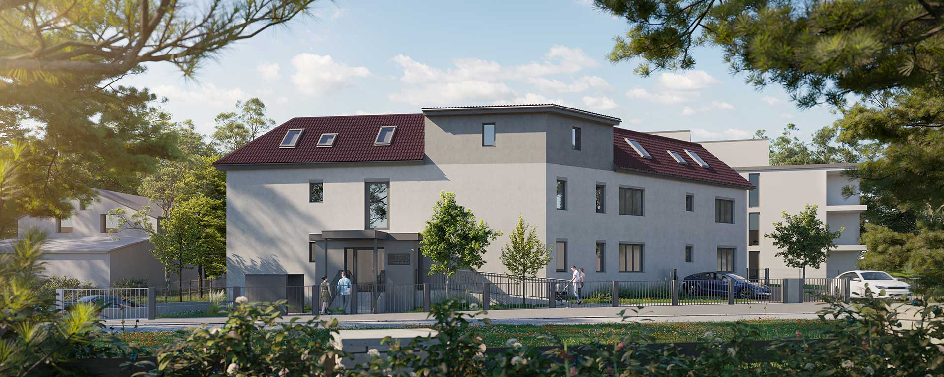 Vizualizace projektu - pohled z ulice